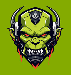 Orc Head Mascot Template Design