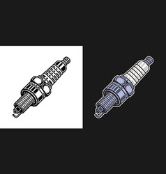 Spark Plug In Two Styles Black