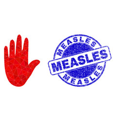 Textured Measles Round Stamp And Stop Hand