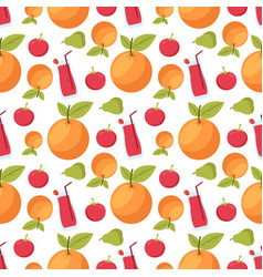 Vegetarian Fruit And Vegetables Seamless Pattern