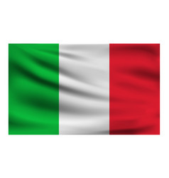 Realistic National Flag Italy Current State