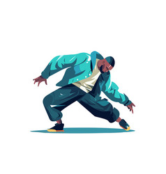 Happy Man Breakdancing On The Floor Showcasing