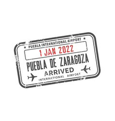 Puebla Zaragoza International Passport Visa Stamp