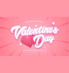 Valentines Day 3d Text Style Effect Editable