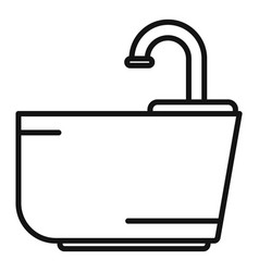 Water Tap Foot Bath Icon Outline Feet Spa