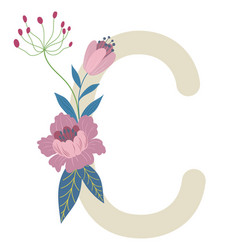 Floral Letter C