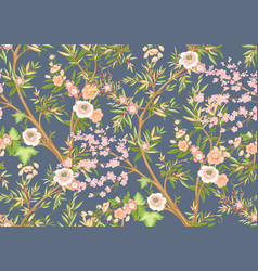 Floral Seamless Pattern In Chinoiserie Style