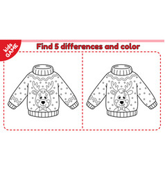 Game Find Differences And Color Christmas Sweater