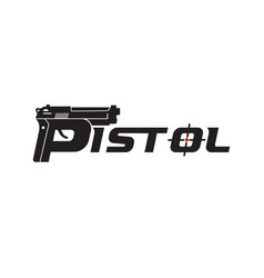 Pistol P Letter Logo Design Pistol Text Logo