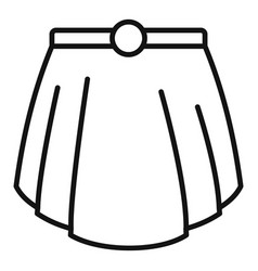 Skirt Icon Outline Student Girl