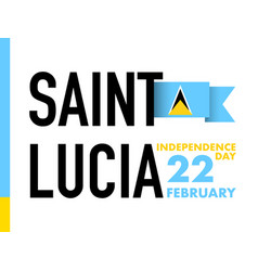 Banner Saint Lucia Independence Day On February