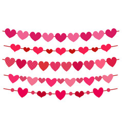 Heart Garland Red Carnival Beautiful Ornament Set