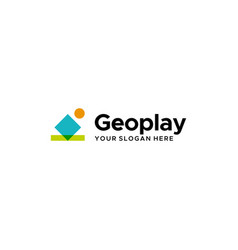 Modern Flat Colorful Geoplay Playing Logo Design