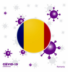 Pray For Romania Covid-19 Coronavirus Typography