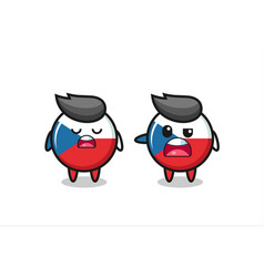 Argue Between Two Cute Czech Republic Flag