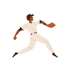 Baseball Pitcher Player Running With Ball To Throw