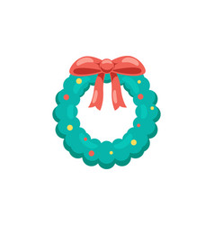 Christmas Wreath With Ribbon Sticker