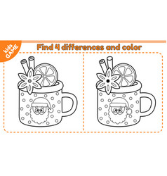 Kids Game Find Differences And Color Christmas Mug