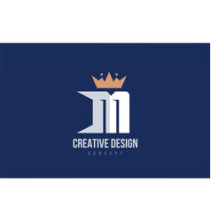 King Crown M Alphabet Letter Logo Icon Design