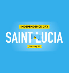 Panoramic Banner For Saint Lucia Independence Day