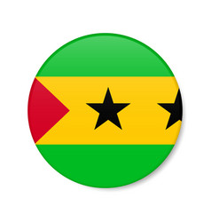 Sao Tome And Principe Circle Button Icon Round