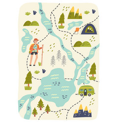 Map Creator Forest Hiking Camping