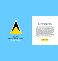 Saint Lucia Independence Day Postcard Or Banner