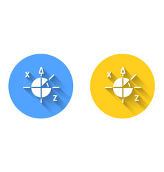 White Trigonometric Circle Icon Isolated With Long