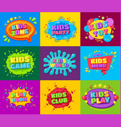 Kids Zone Toy Party Game World Menu Club