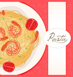 Red Background With Pasta