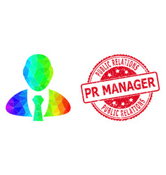 Round Distress Public Relations Pr Manager Stamp