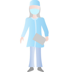 A Doctor Wearing Protective Mask Against