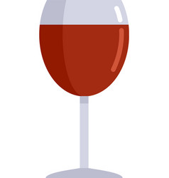 French Wine Glass Icon Flat Isolated