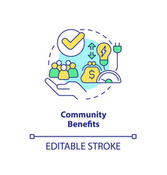 Community Benefits Concept Icon