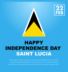 Saint Lucia Independence Day 22 February Concept