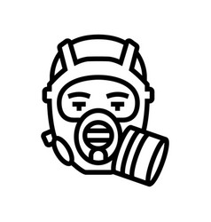 Smoke Mask Face Line Icon