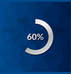 60 Percent Circle Chart Infographic Icon