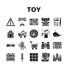 Toy Baby Child Kid Play Icons Set