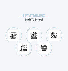 Back To School Line Icon Pack 5 Icon Design