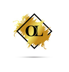 Gold Ol Logo Symbol Art Design