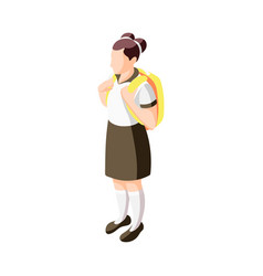 Isometric School Girl