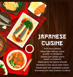 Japanese Cuisine Menu Cover Japan Asian Food Bowls