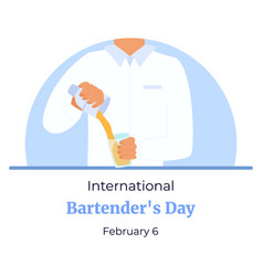 Silhouette Of Male Bartender Pouring Drink From