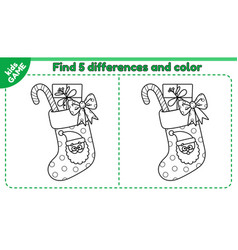 Game Find Differences And Color Christmas Stocking