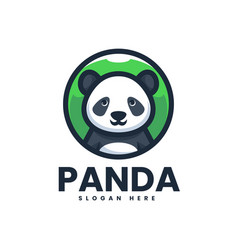 Logo Panda Mascot Cartoon Style