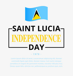 Saint Lucia Independence Day Square Banner