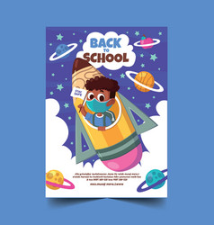 Cartoon Back School Design Vertical Poster