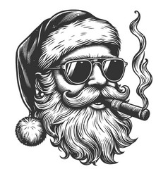 Cool Santa Claus With Sunglasses And Cigar