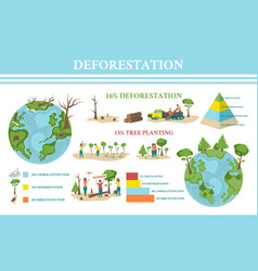 Deforestation Infographic Set