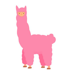 Pink Lama Icon Cartoon Cute Animal